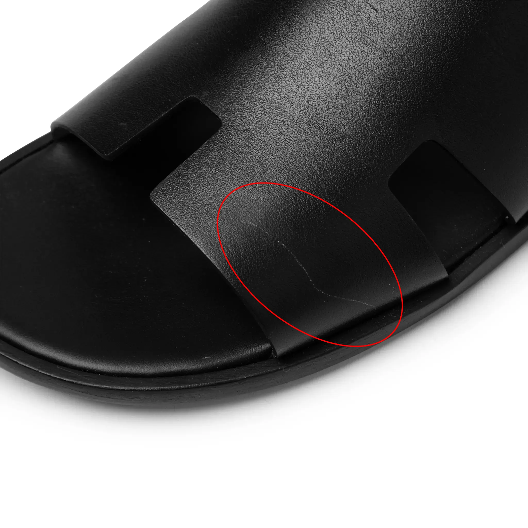 Detailed View of Preloved - Hermes Paris Izmir Black Sandal H041141ZH01395